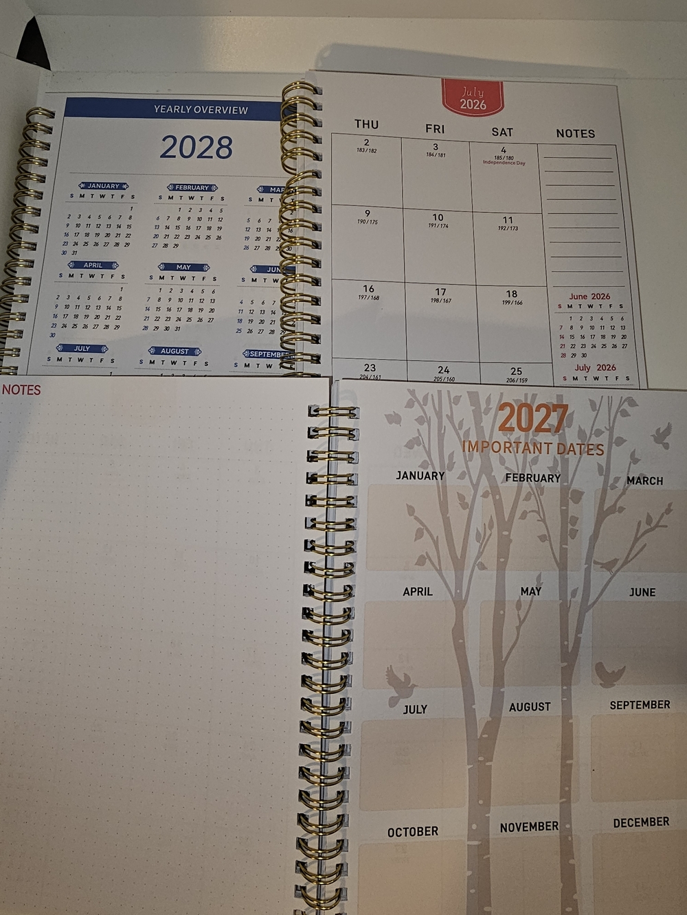 2026-2030 Monthly Planner Set Book Themed - Picture 4 of 5